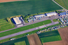 Airport Walldürn in Walldürn in the state Baden-Wuerttemberg, Germany from the plane