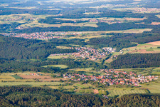 Aerial photograpy of District Krumbach in Limbach in the state Baden-Wuerttemberg, Germany