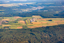 Airport Mosbach Lohrbach EDGM from the north in the district Lohrbach in Mosbach in the state Baden-Wuerttemberg, Germany