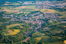 From the east in the district Baiertal in Wiesloch in the state Baden-Wuerttemberg, Germany