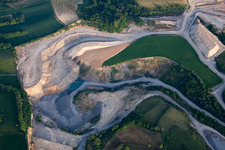 Stone quarry Nussloch to the dismantling and to the production of cement in Wiesloch in the federal state Baden-Wurttemberg