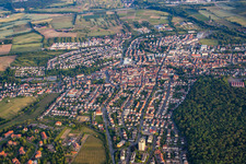 Aerial view of From the north in Wiesloch in the state Baden-Wuerttemberg, Germany