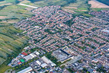 District Kirrlach in Waghäusel in the state Baden-Wuerttemberg, Germany out of the air