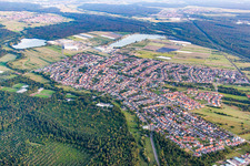 From the north in the district Wiesental in Waghäusel in the state Baden-Wuerttemberg, Germany