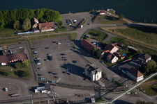 Aerial view of On the Rhine in Lauterbourg in the state Bas-Rhin, France