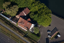 Aerial photograpy of On the Rhine in Lauterbourg in the state Bas-Rhin, France