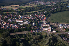 Lauterbourg in the state Bas-Rhin, France viewn from the air