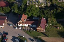 Bird's eye view of Haras de la Neée in Neewiller-près-Lauterbourg in the state Bas-Rhin, France