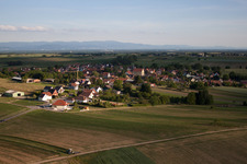 Oberlauterbach in the state Bas-Rhin, France out of the air