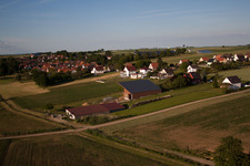 Siegen in the state Bas-Rhin, France from above