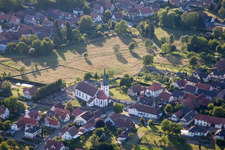 Aerial photograpy of Seebach in the state Bas-Rhin, France