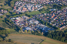 Benzstr industrial estate in the district Würmersheim in Durmersheim in the state Baden-Wuerttemberg, Germany