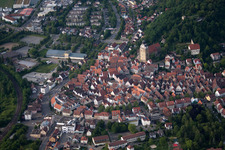Church building in Stiftskirche Old Town- center of downtown in Herrenberg in the state Baden-Wurttemberg