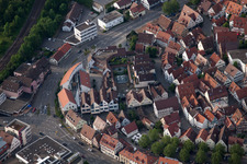 Aerial photograpy of Bronntor in Herrenberg in the state Baden-Wuerttemberg, Germany