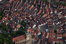 Market square from the north in Herrenberg in the state Baden-Wuerttemberg, Germany