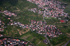 From the west in the district Mönchberg in Herrenberg in the state Baden-Wuerttemberg, Germany