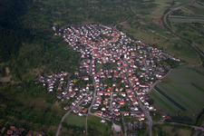 Aerial view of District Kayh in Herrenberg in the state Baden-Wuerttemberg, Germany