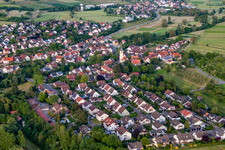 Aerial view of District Poltringen in Ammerbuch in the state Baden-Wuerttemberg, Germany