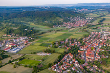 From the west in the district Pfäffingen in Ammerbuch in the state Baden-Wuerttemberg, Germany