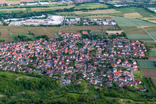 Aerial view of District Hirschau in Tübingen in the state Baden-Wuerttemberg, Germany