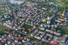 Aerial view of District Derendingen in Tübingen in the state Baden-Wuerttemberg, Germany