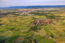 Village view from the southwest in the district Mähringen in Kusterdingen in the state Baden-Wuerttemberg, Germany