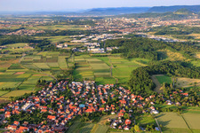 Village view from the west in the district Mähringen in Kusterdingen in the state Baden-Wuerttemberg, Germany