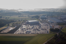 Mixed concrete and building materials factory of Schwenk Zement KG Fabrikstrasse in the district Pfraunstetten in Allmendingen in the state Baden-Wurttemberg