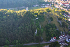 Hohenschelklingen Castle ruins from the west in Schelklingen in the state Baden-Wuerttemberg, Germany