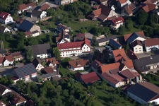 Aerial view of District Bühlenhausen in Berghülen in the state Baden-Wuerttemberg, Germany