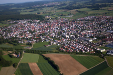 Aerial view of Laichingen in the state Baden-Wuerttemberg, Germany