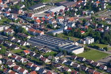 Oblique view of Laichingen in the state Baden-Wuerttemberg, Germany