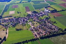 Village view on the Alb from the north in the district Ingstetten in Schelklingen in the state Baden-Wuerttemberg, Germany