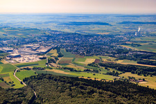 City view from the north in Ehingen in the state Baden-Wuerttemberg, Germany