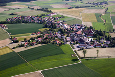 From the north in the district Moosbeuren in Oberstadion in the state Baden-Wuerttemberg, Germany
