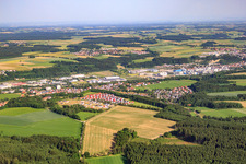 Industrial area on the Riß with Boehringer Ingelheim Biberach in Biberach an der Riß in the state Baden-Wuerttemberg, Germany