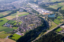 Building and production halls on the premises of Liebherr-Werk Biberach GmbH in Biberach an der Riss in the state Baden-Wurttemberg, Germany