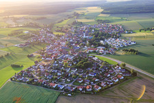 Village view from the southeast in the district Stafflangen in Biberach an der Riß in the state Baden-Wuerttemberg, Germany