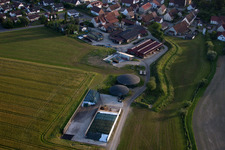 Silage storage and biogas plants in Tiefenbach in the state Baden-Wuerttemberg, Germany