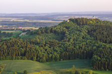 St. John the Baptist and castle ruins on the Bussen in the district Offingen in Uttenweiler in the state Baden-Wuerttemberg, Germany