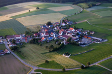 From the south in the district Dietelhofen in Unlingen in the state Baden-Wuerttemberg, Germany