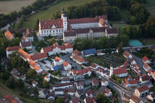 Aerial view of Obermarchtal in the state Baden-Wuerttemberg, Germany