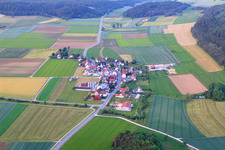 Village view from the southwest in the district Schlechtenfeld in Ehingen in the state Baden-Wuerttemberg, Germany