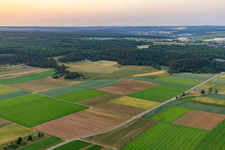 Aerial photograpy of Airport Schlechtenfeld in the district Schlechtenfeld in Ehingen in the state Baden-Wuerttemberg, Germany