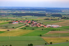 Village view from the north in the district Stetten in Ehingen in the state Baden-Wuerttemberg, Germany