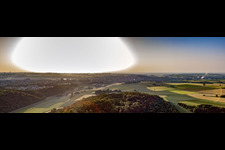 City view from the west in the morning in Ehingen in the state Baden-Wuerttemberg, Germany