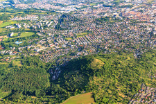 City view behind Georgenberg in Reutlingen in the state Baden-Wuerttemberg, Germany