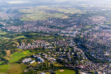 Town View of the streets and houses of the residential areas in the district Ringelbach in Reutlingen in the state Baden-Wurttemberg, Germany