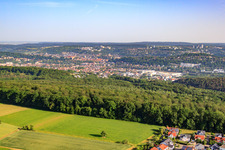 City view from the south in Tübingen in the state Baden-Wuerttemberg, Germany