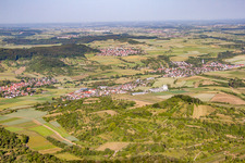 From the northeast in the district Poltringen in Ammerbuch in the state Baden-Wuerttemberg, Germany